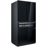 FRIGORIFICO SIDE BY SIDE NO FROST CRISTAL NEGRO CON COMPARTIMIENTO BODEGA SIEMENS KF96RSBEA