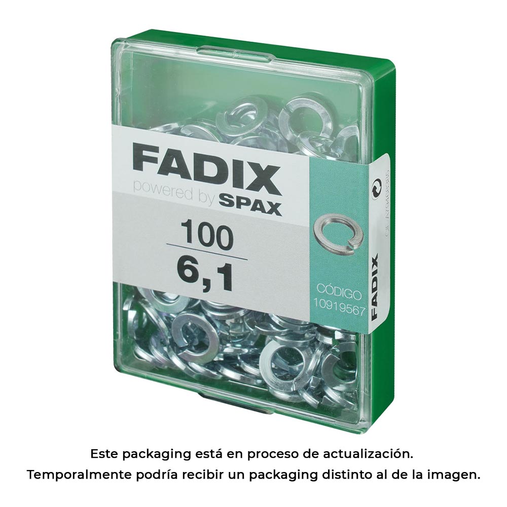 CAJA M 100 unid. ARANDELA PRESION 6,1mm FADIX