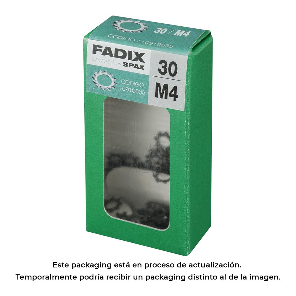 CAJA S 30 unid. ARANDELA DENTADA M 4 FADIX