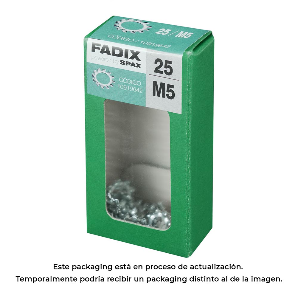 CAJA S 25 unid. ARANDELA DENTADA M 5 FADIX