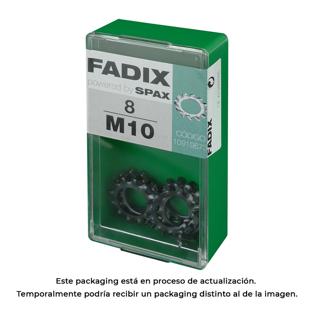 CAJA S 8 unid. ARANDELA DENTADA M 10 FADIX