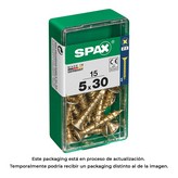 CAJA 15 uds. TORNILLO MADERA SPAX CAB. PLANA YELLOX 5,0x30mm SPAX