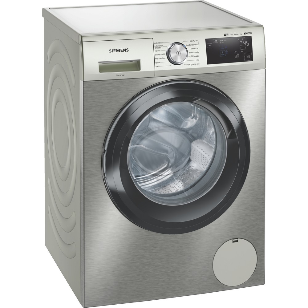 LAVADORA CARGA FRONTAL INOX CON AUTODOSIFICADOR 9 kg y 1400 rpm SIEMENS WM14UPHSES