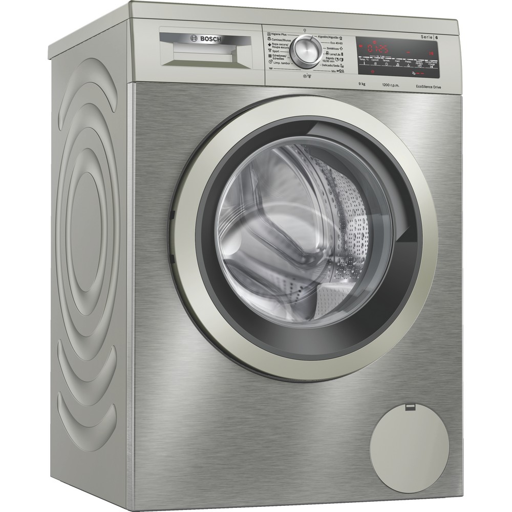 LAVADORA CARGA FRONTAL INOX 9 kg y 1200 rpm BOSCH WUU24T6XES