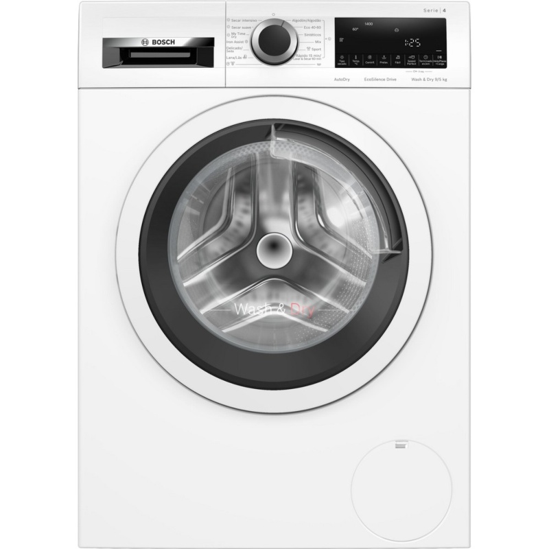 LAVADORA SECADORA BLANCA 9 kg de lavado y 6 kg de secado 1400 rpm BOSCH WNA13401ES