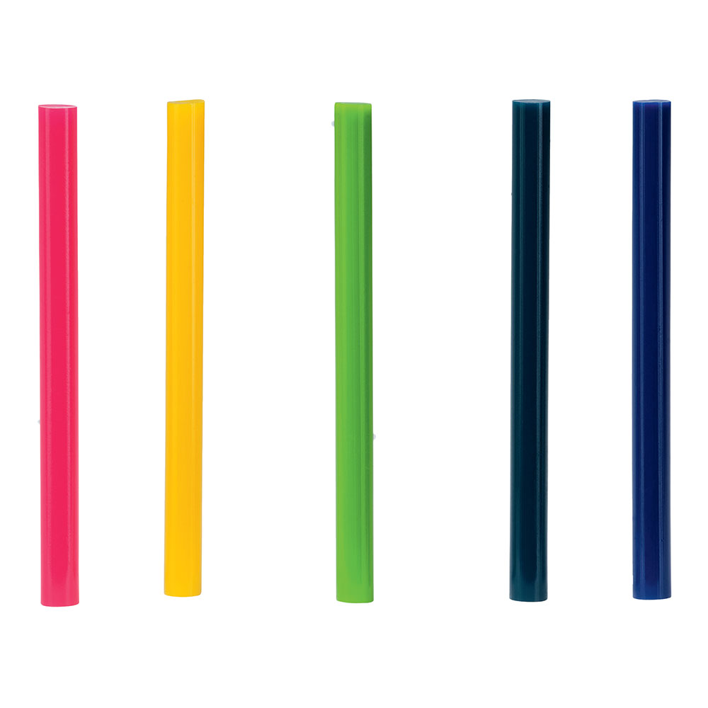 BLISTER 36 BARRAS COLA Ø7x90mm ROJO, VERDE, AMARILLO, AZUL Y NEGRO. 5001426 RAPID COLORES / MODELOS SURTIDOS - Ítem