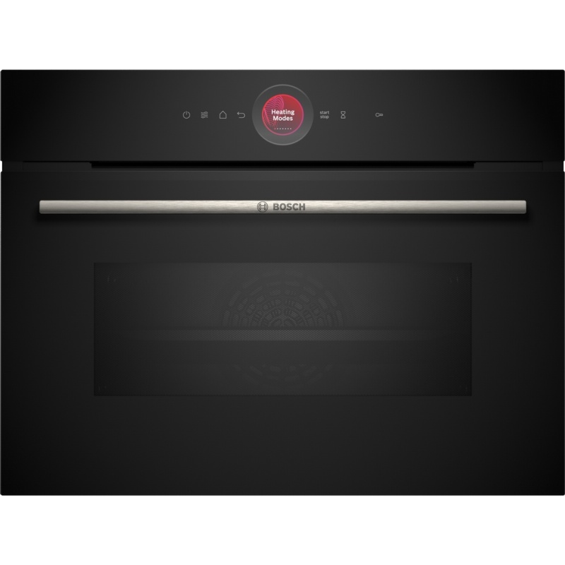 HORNO COMPACTO MULTIFUNCION CON MICROONDAS CRISTAL NEGRO BOSCH CMG7241B1