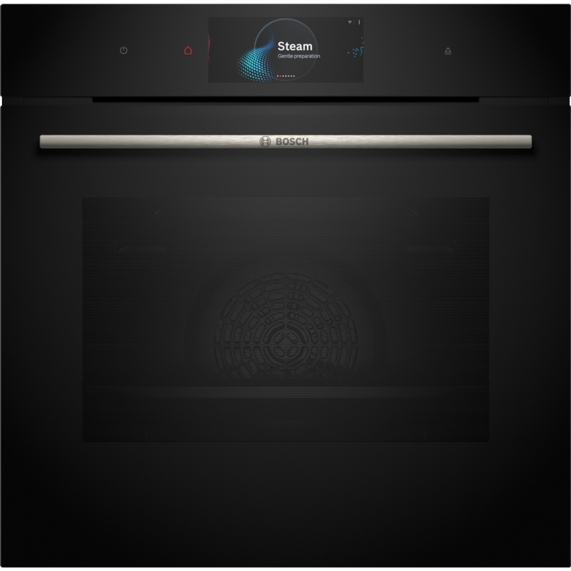 HORNO MULTIFUNCION PIROLITICO CON VAPOR CRISTAL NEGRO BOSCH HRG7784B1
