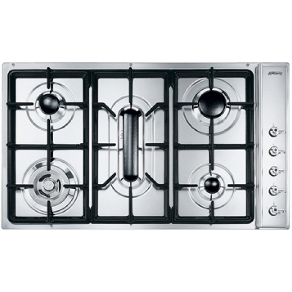 PLACA GAS NATURAL 5 FUEGOS INOX SMEG SE93SGH3