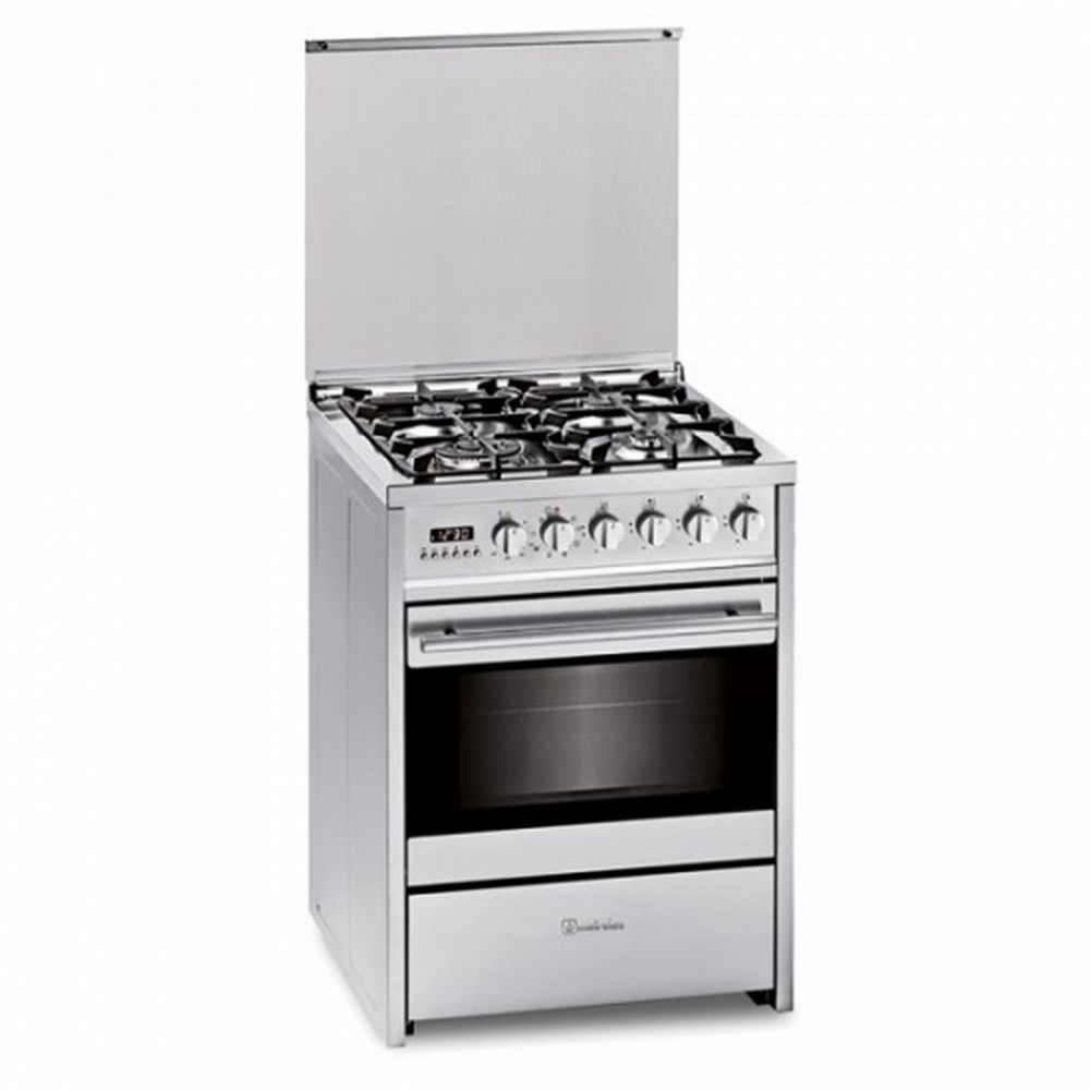 COCINA DE GAS INOX 4 FUEGOS CON HORNO ELECTRICO MEIRELES E610X