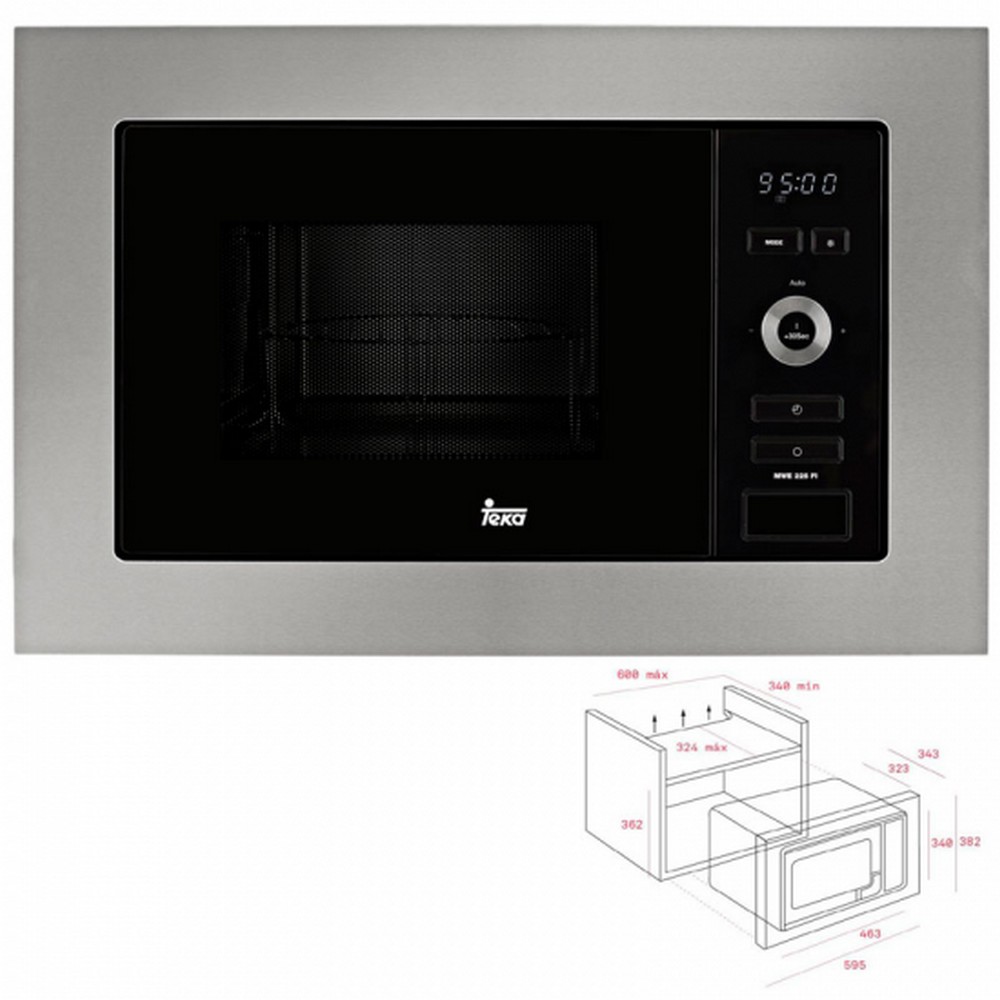 MICROONDAS INTEGRABLE CON MARCO INOX TEKA MWE225FI - Ítem