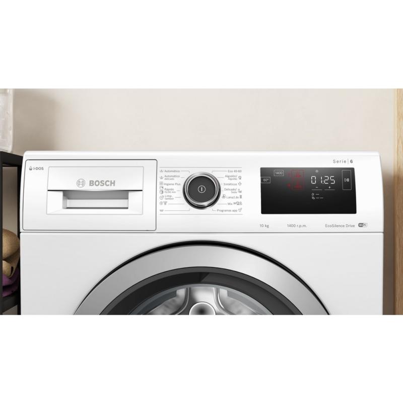 LAVADORA CARGA FRONTAL BLANCA CON AUTODOSIFICADOR 10 kg y 1400 rpm BOSCH WAL28PH1ES 1