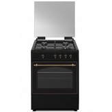 COCINA DE GAS BUTANO RUSTICA NEGRA 4 FUEGOS VITROKITCHEN RU6060B