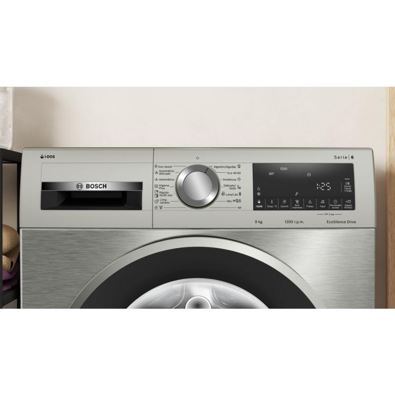 LAVADORA CARGA FRONTAL INOX CON AUTODOSIFICADOR 9 kg y 1200 rpm BOSCH WGG242FXES - Ítem1