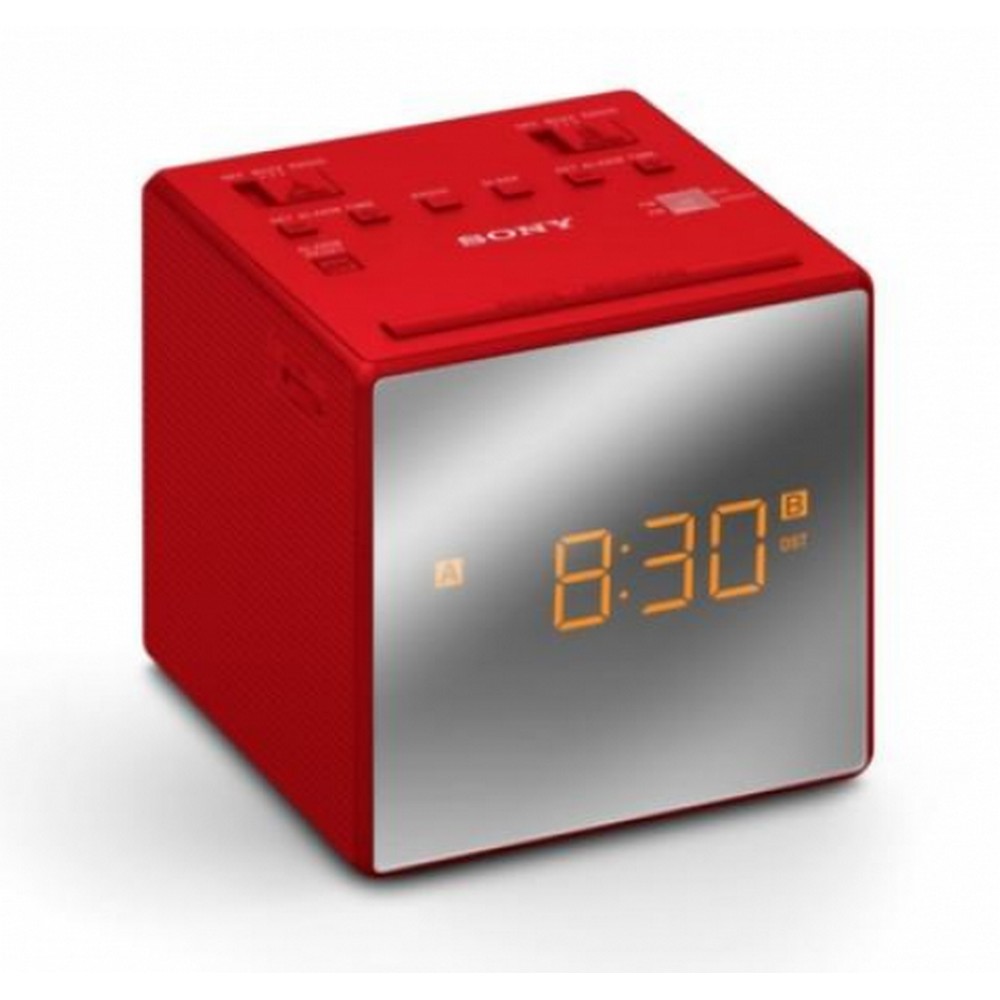 RADIO RELOJ SONY ICFC1TR RED DUAL ALARM