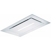 CAMPANA DE TECHO 90 cm CRISTAL BLANCO MEPAMSA