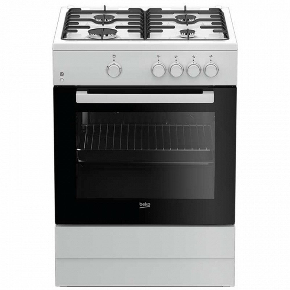 COCINA DE GAS BLANCA 4 FUEGOS BEKO FSG62000DWL