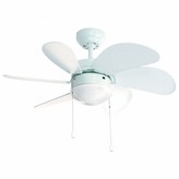 VENTILADOR TECHO 75 cm C/LUZ 6ASPAS BLANCO FM VT90B