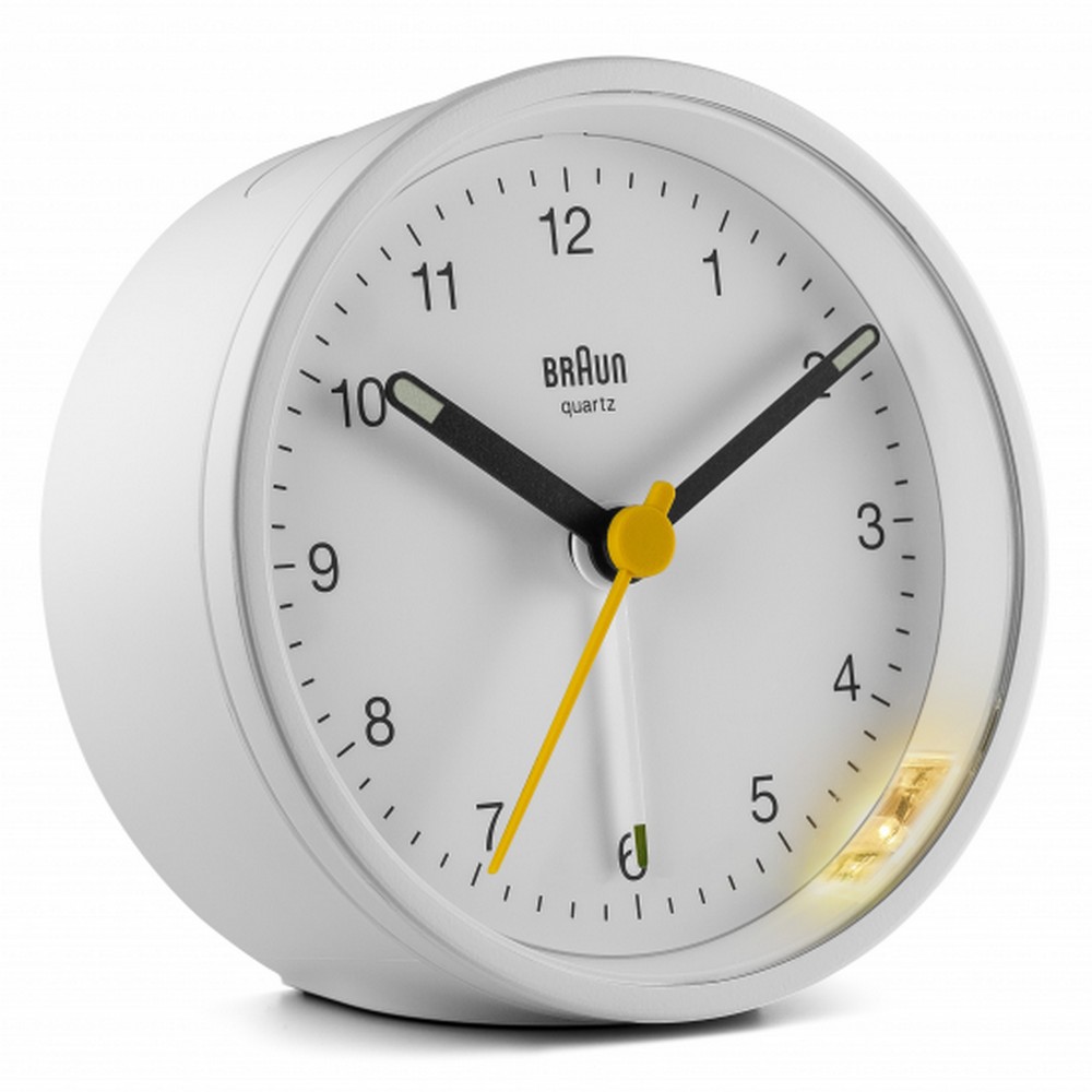 RELOJ DESPERTADOR BRAUN BC12W ANALOGICO BLANCO