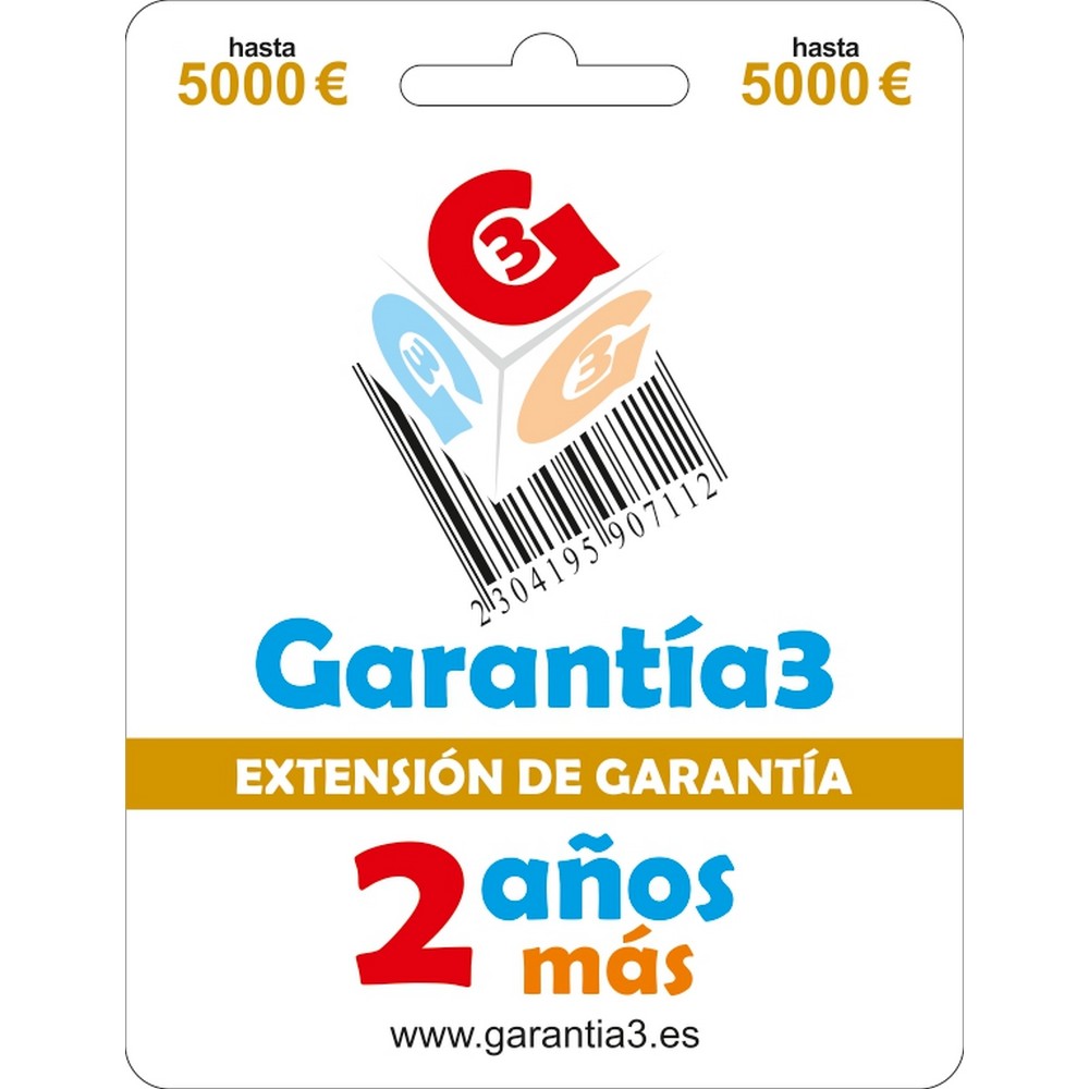 EXTENSION DE GARANTIA 3 AÑOS LIMITE MAXIMO 5000 EUROS