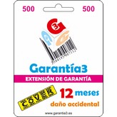 EXTENSION GARANTIA 12 MESES PARA DAÑO ACCIDENTAL 500€