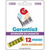 EXTENSION GARANTIA 12 MESES PARA DAÑO ACCIDENTAL 1000€