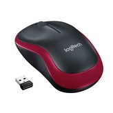 RATON LOGITECH M185 WIRELESS ROJO-NEGRO 910-002237