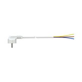 CABLE CON CLAVIJA SCHUKO 3m 3x1.5mm 4,8mm 16A 250V T/TL BLANCO. SOLERA 7000/3.