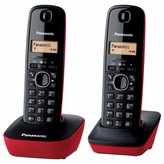 TELEFONO DECT PANASONIC KX-TG1612SPR ROJO DUO