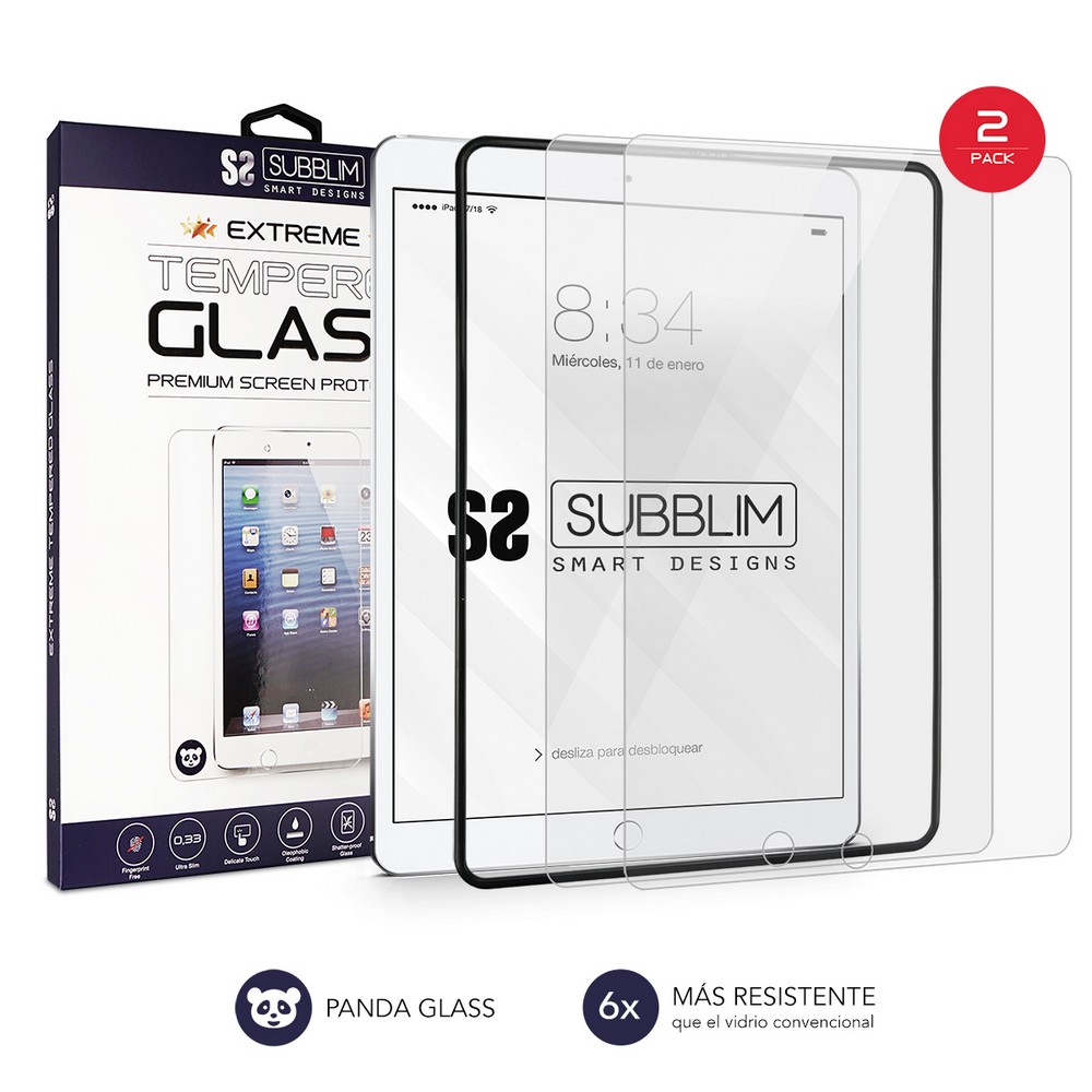 PROTECTOR TABLET TEMPERED GLASS EXTREME iPAD 9,7 2018-17 PACK X2