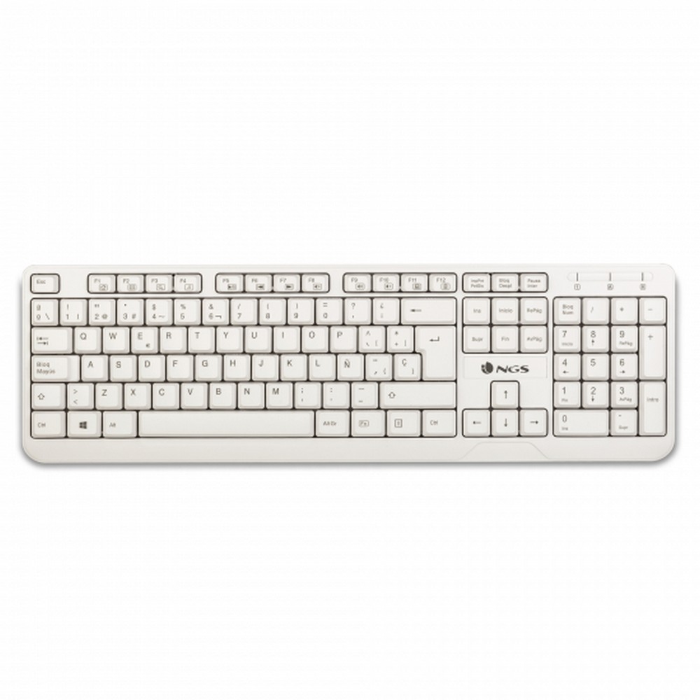 TECLADO NGS SPIKE KEYBOARD 12 HOT KEYS BLANCO