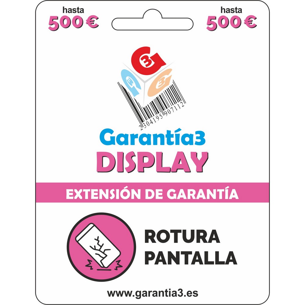 GARANTIA DISPLAY PANTALLAS G3 HASTA 500€