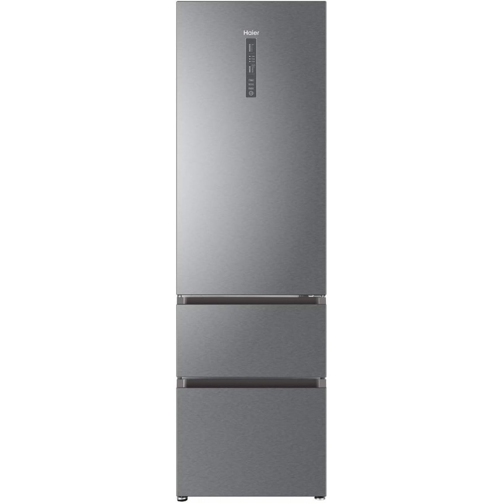 FRIGORIFICO COMBI NO FROST INOX TITANIO A+++ HAIER A3FE837CGJ