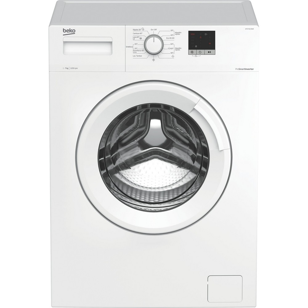 LAVADORA CARGA FRONTAL BLANCA 7 kg 1200 rpm BEKO WTE7611BWR