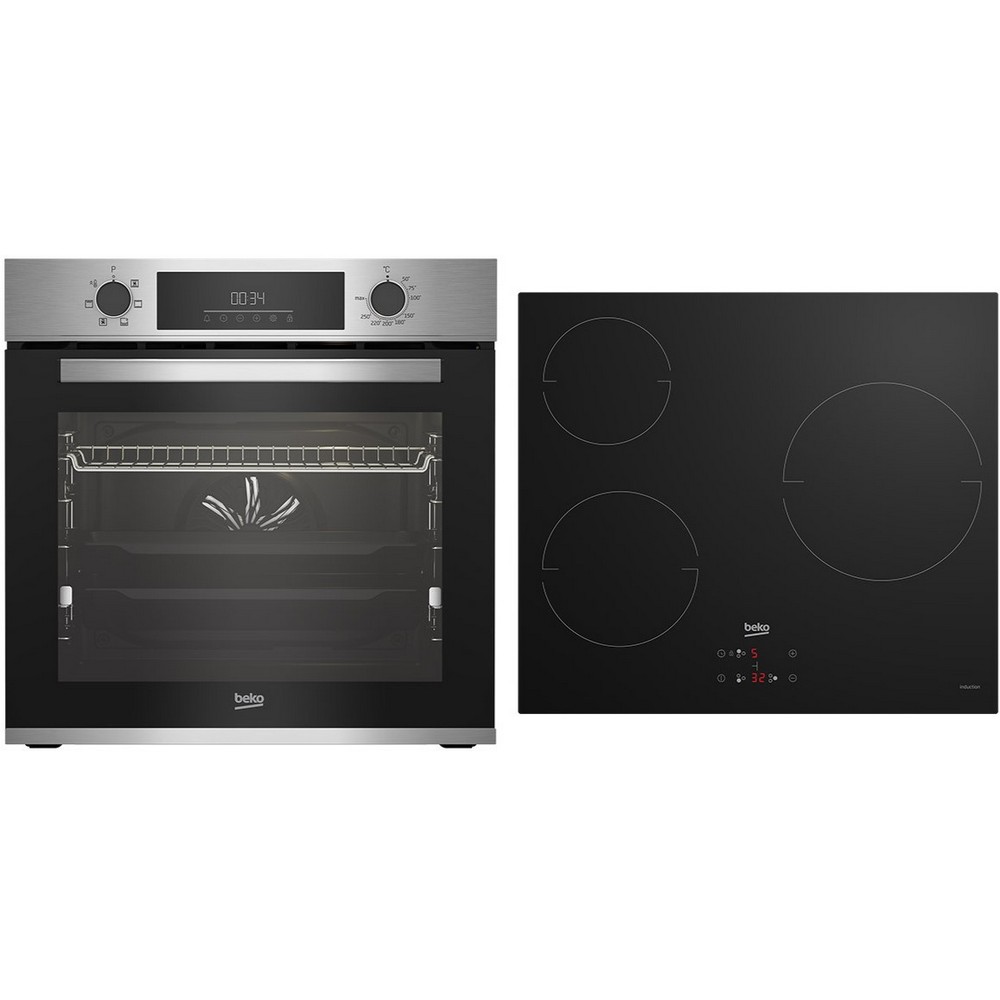 CONJUNTO HORNO MULTIFUNCION + PLACA INDUCCION BEKO BBSE12340XD - Ítem