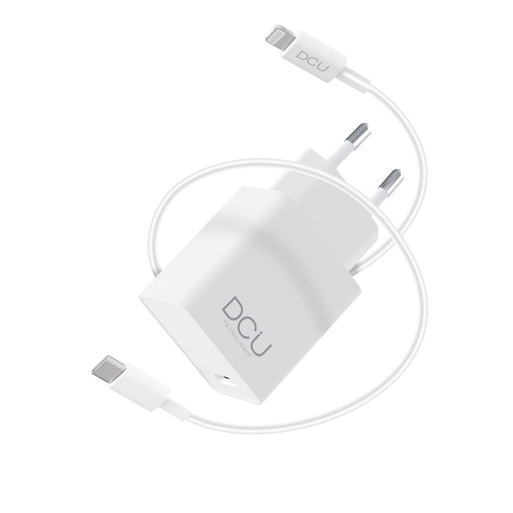 CARGADOR DCU 1XUSB C DE 20W + CABLE LIGHTNING 1M