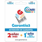 GARANTIA COMBI 1 AÑO DAÑO ACC+2A.EXT G3E121000 1000€