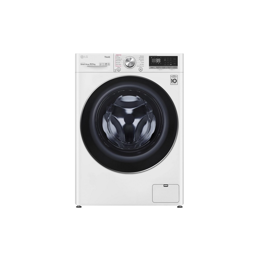 LAVADORA CARGA FRONTAL BLANCA 10,5 kg y 1400 rpm LG F4WV7010S2W