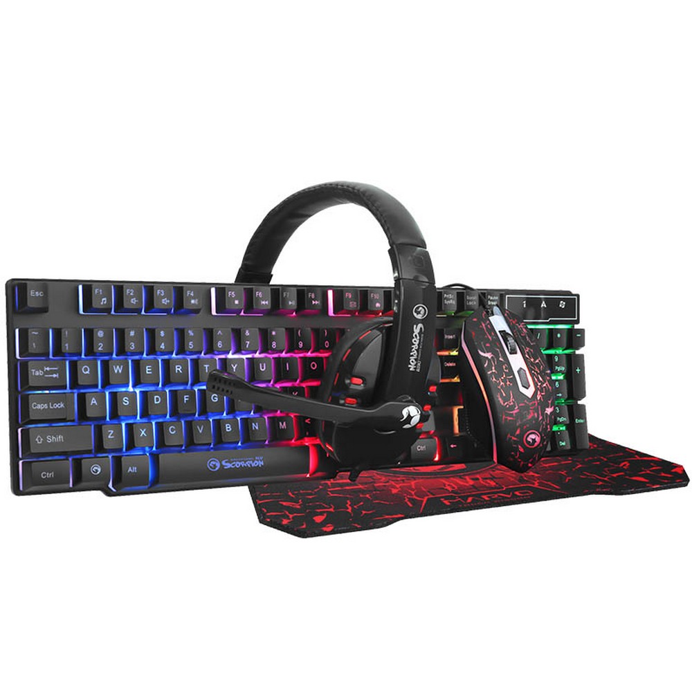 TECLADO+RATON+AURIC+ALFOMBRILLA SCORPION GAMING