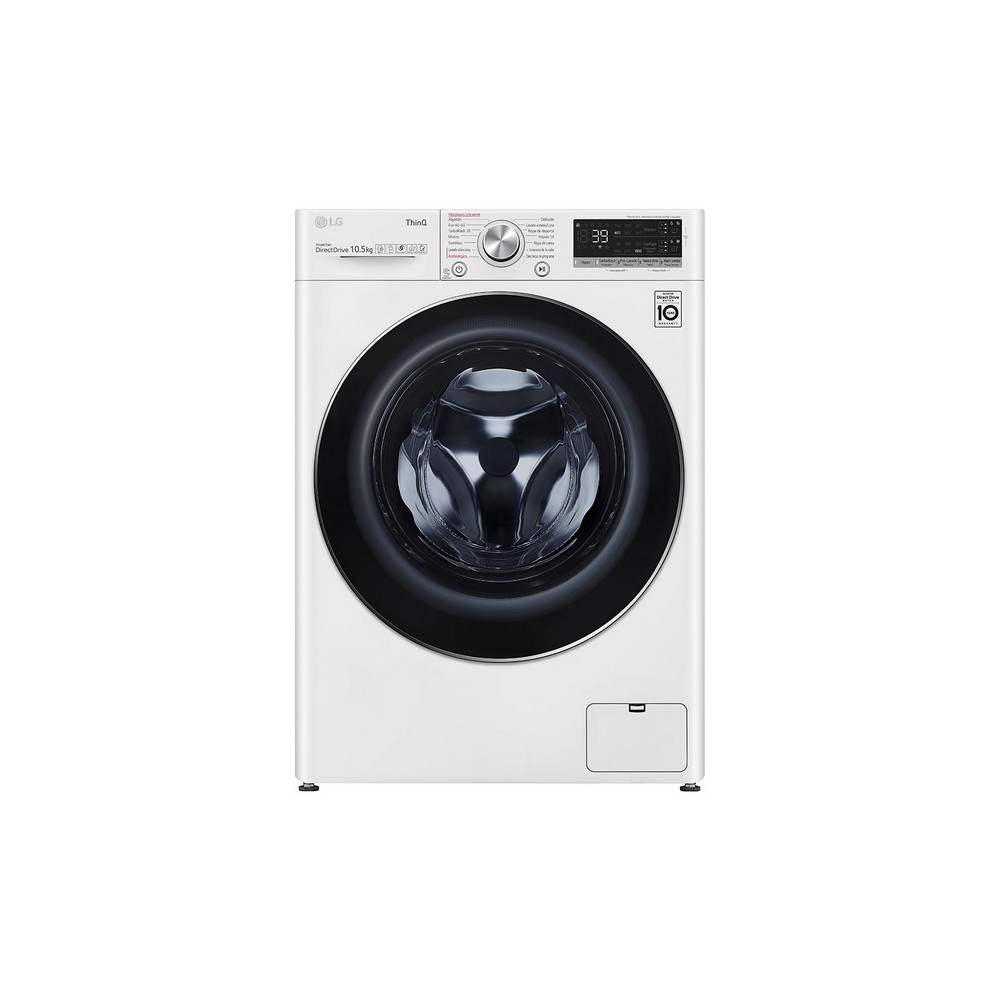 LAVADORA CARGA FRONTAL BLANCA CON AUTODOSIFICADOR 10, 5 kg y 1600 rpm LG F6WV7510PRW