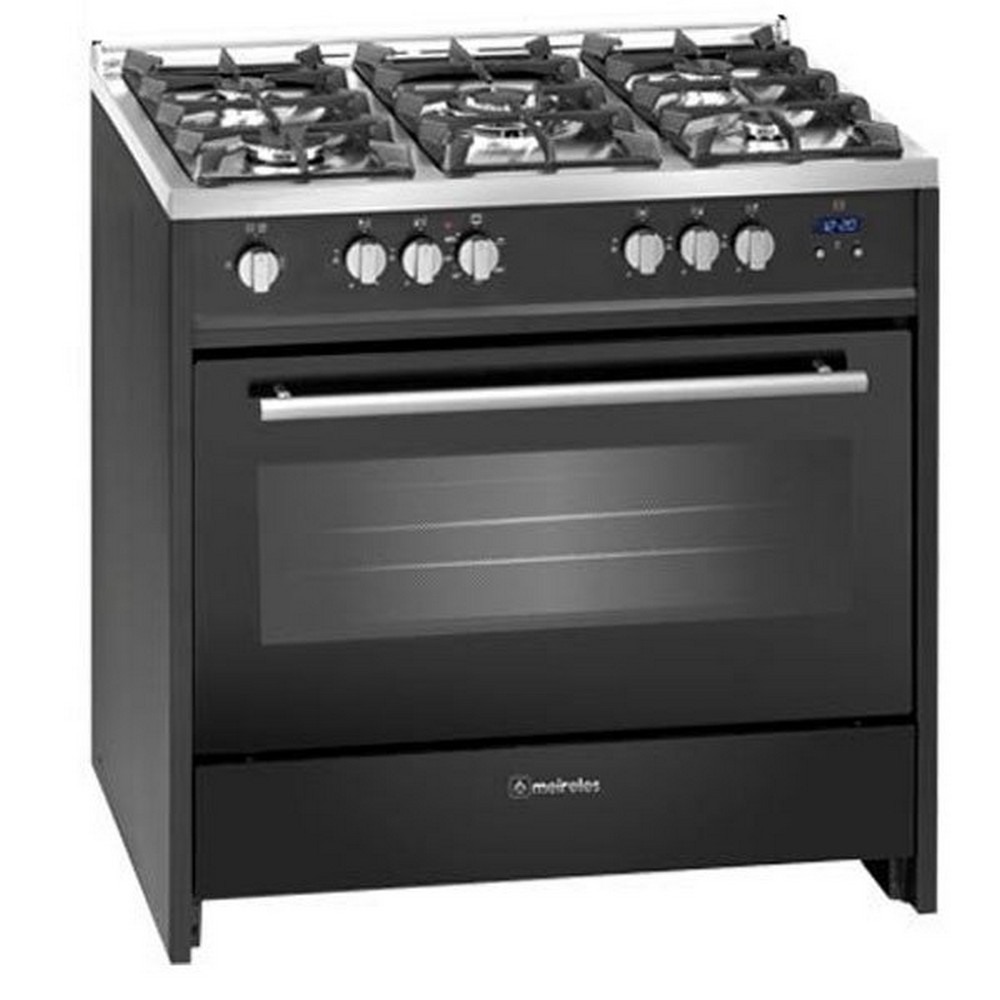 COCINA DE GAS NATURAL NEGRA 5 FUEGOS MEIRELES G910BL