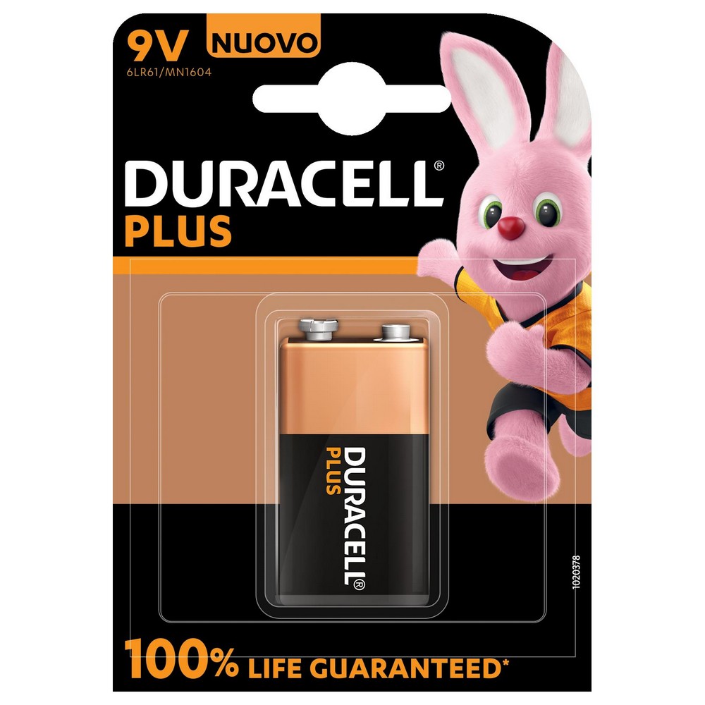 PILA DURACELL ALCALINA PLUS 9V 6LR61 K1 1 BLISTER - Ítem