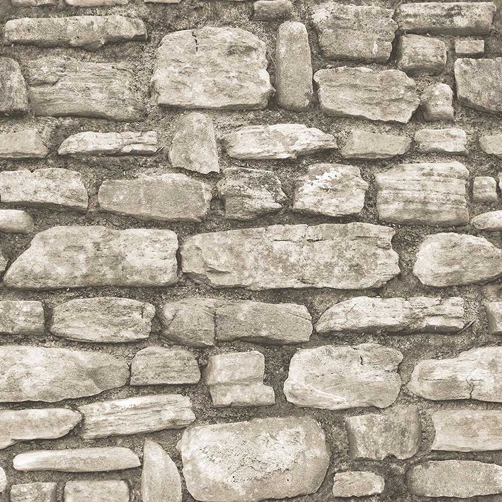 ROLLO PAPEL PINTADO ALTA CALIDAD TEXTURA PIEDRA 3D BEIGE 0,53x10m 2061-2 ICH - Ítem