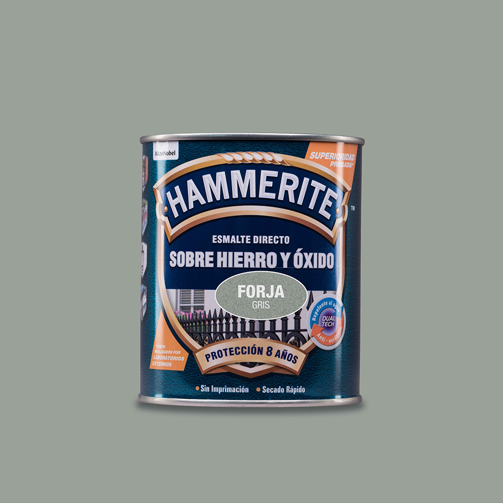 HAMMERITE ESMALTE METALICO FORJA GRIS 0.750L 5093227