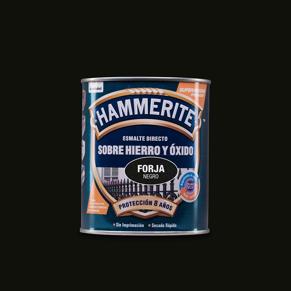 HAMMERITE ESMALTE METALICO FORJA NEGRO 0.750L 5093196 - Ítem