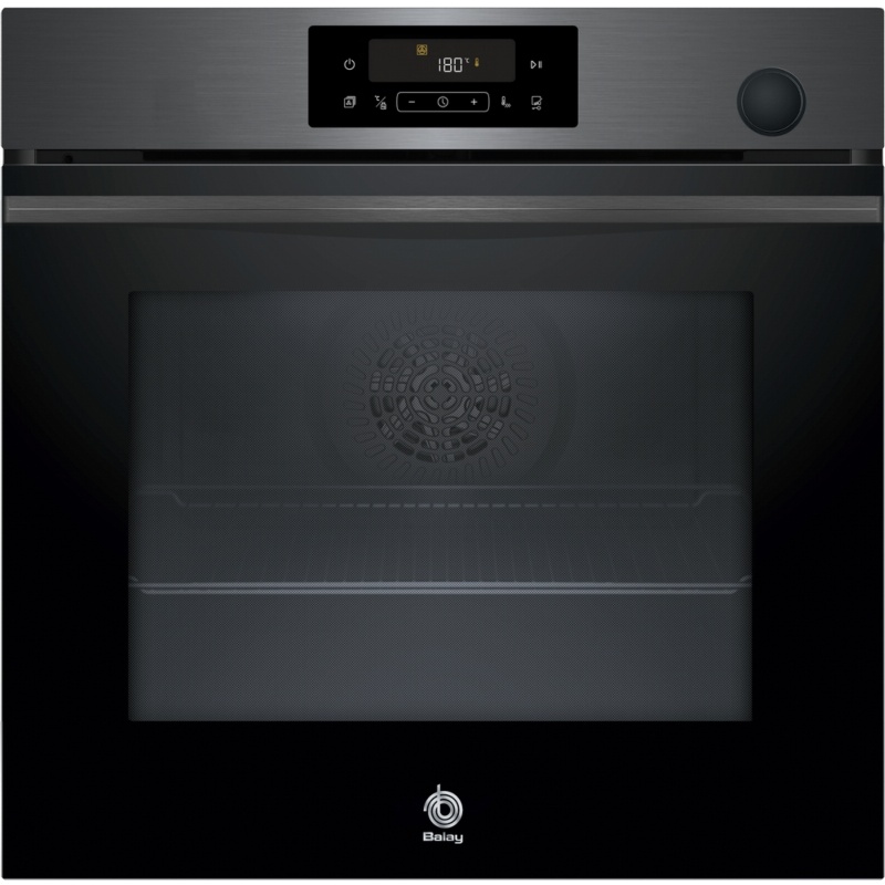 HORNO MULTIFUNCION PIROLITICO Y CON FUNCION VAPOR CRISTAL NEGRO-GRAFITO BALAY 3HA4821G3