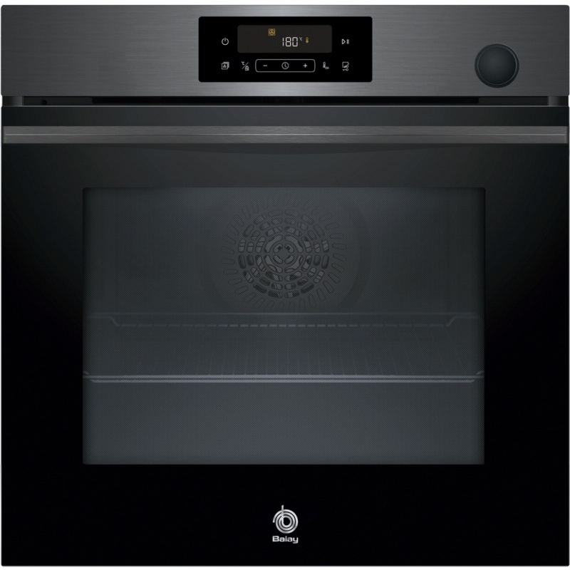 HORNO MULTIFUNCION CON FUNCION VAPOR CRISTAL NEGRO-GRAFITO BALAY 3HA4121G3