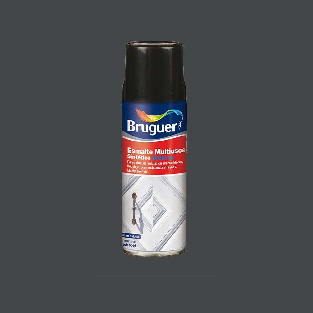 ESMALTE MULTIUSO SPRAY BRILLANTE GRIS MEDIO 0,4L 5197981 BRUGUER - Ítem