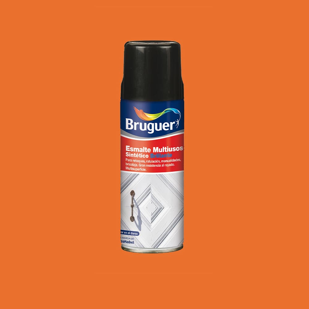 ESMALTE MULTIUSO SPRAY BRILLANTE NARANJA 0,4L 5197986 BRUGUER - Ítem