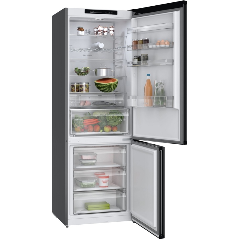 FRIGORIFICO COMBI NO FROST INOX ANTRACITA ANCHO 70 cm BOSCH KGN49OCAF 1